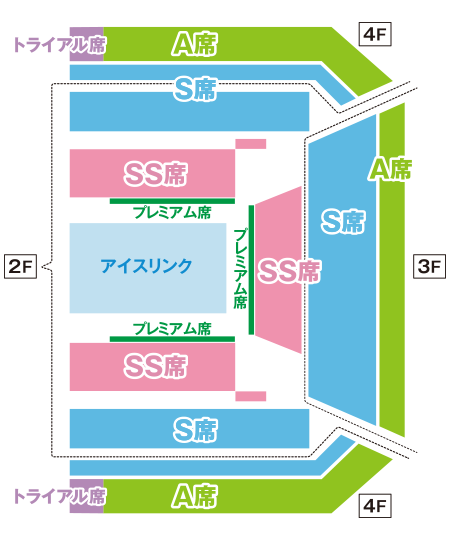 ディズニー・オン・アイス 2024 日本公演（東京）の座席図