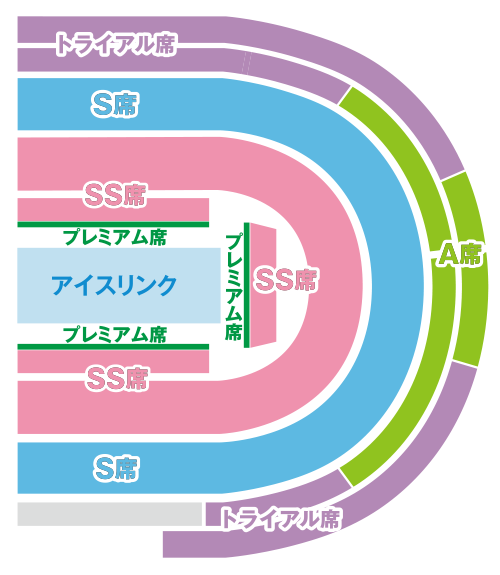 ディズニー・オン・アイス 2024 日本公演（横浜）の座席図
