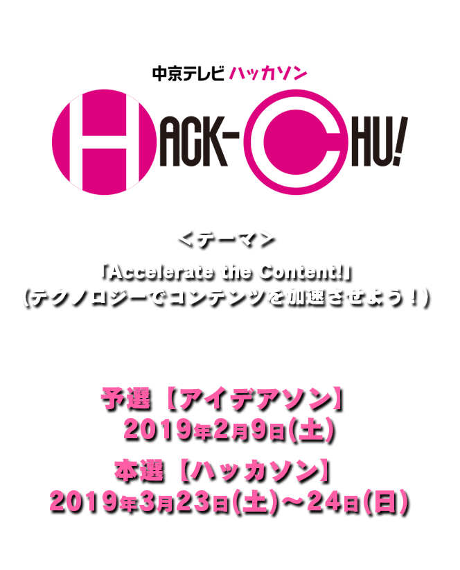 中京テレビハッカソン「HACK-CHU!」