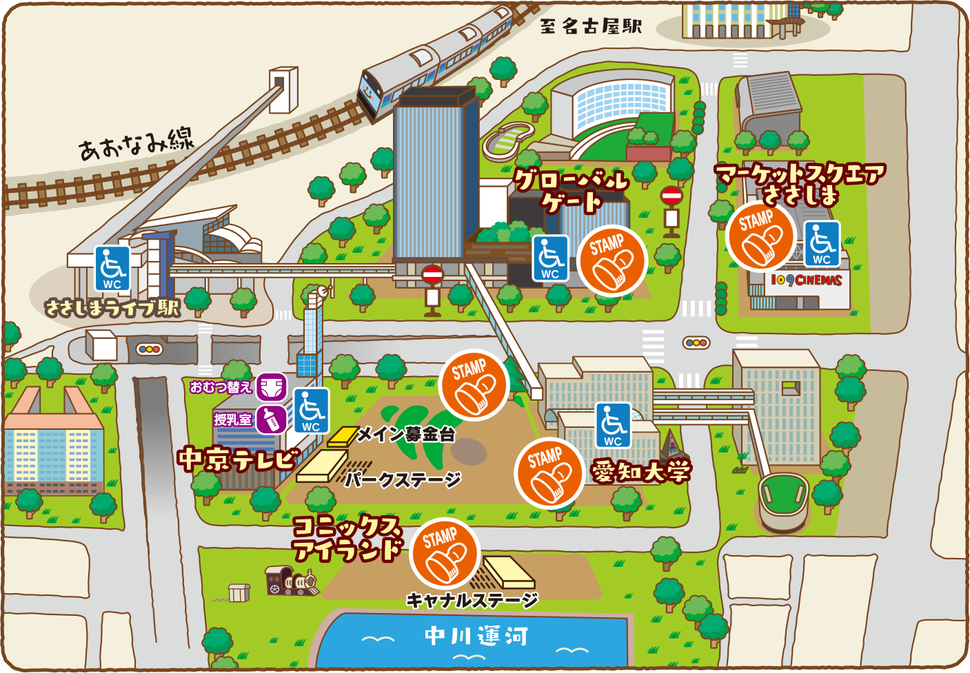 ささしまライブエリア 会場MAP