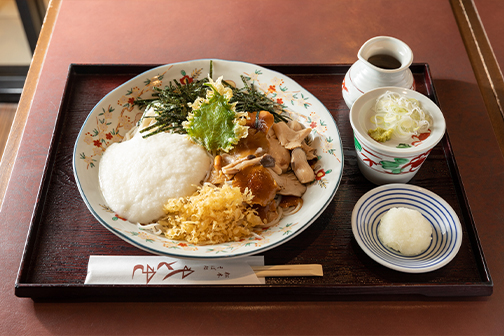 トロロと森のきのこ蕎麦