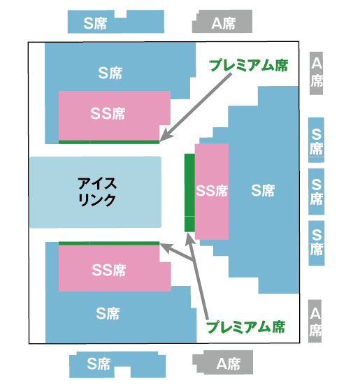 ディズニー・オン・アイス 2024 日本公演（福岡）の座席図