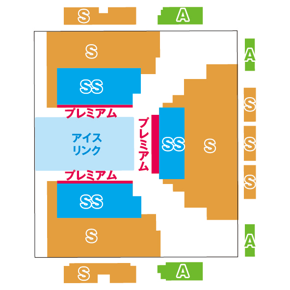 ディズニー・オン・アイス 2024 日本公演（福岡）の座席図