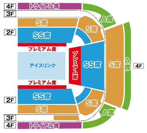 ディズニー・オン・アイス 2026 日本公演(船橋)の座席図