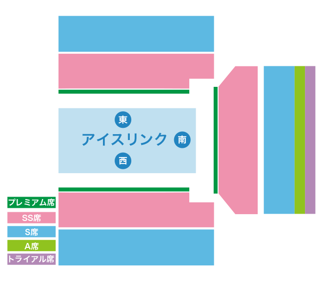 ディズニー・オン・アイス 2024 日本公演（常滑）の座席図