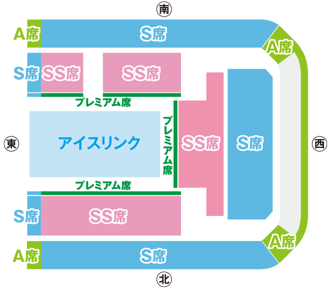 ディズニー・オン・アイス 2024 日本公演（秋田・由利本荘）の座席図