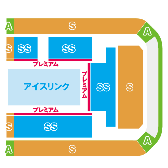 ディズニー・オン・アイス 2024 日本公演（秋田・由利本荘）の座席図