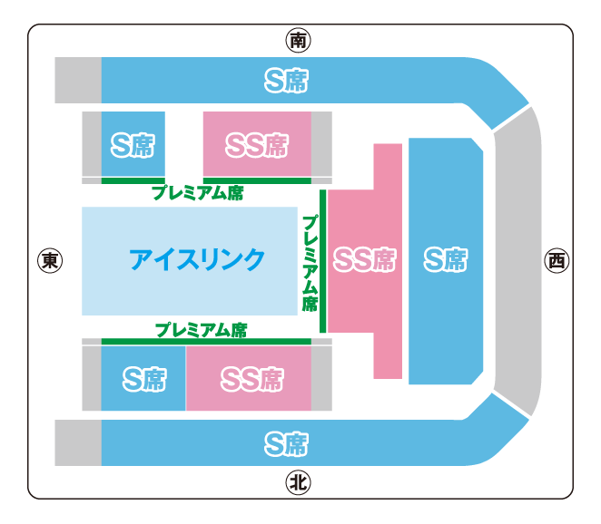 ディズニー・オン・アイス 2023 日本公演（秋田・由利本荘）の座席図