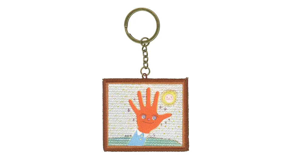 刺繍キーホルダー「てのひらを太陽に」