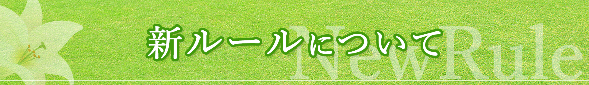 新ルールについて