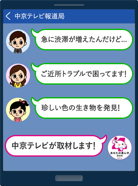 中京テレビ報道局 あなたの真ん中取材班 イメージ