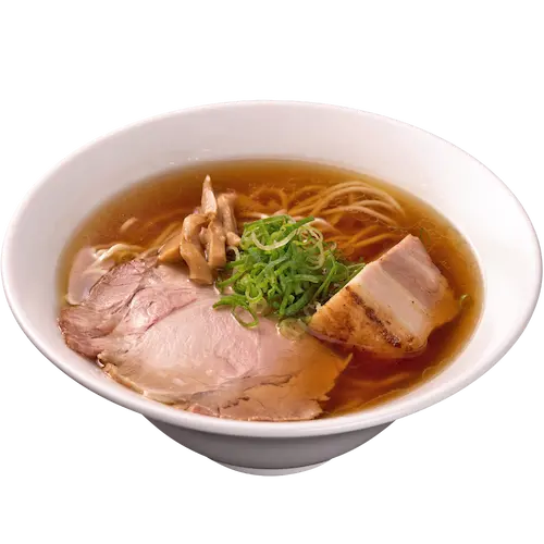 極上地鶏と炙り角煮の醤油そば