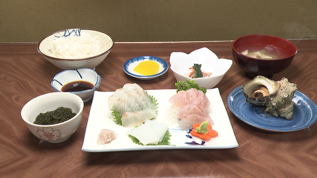 食堂・民宿 田中の刺身定食