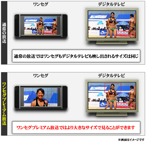 ワンセグプレミアム放送サービスイメージ図