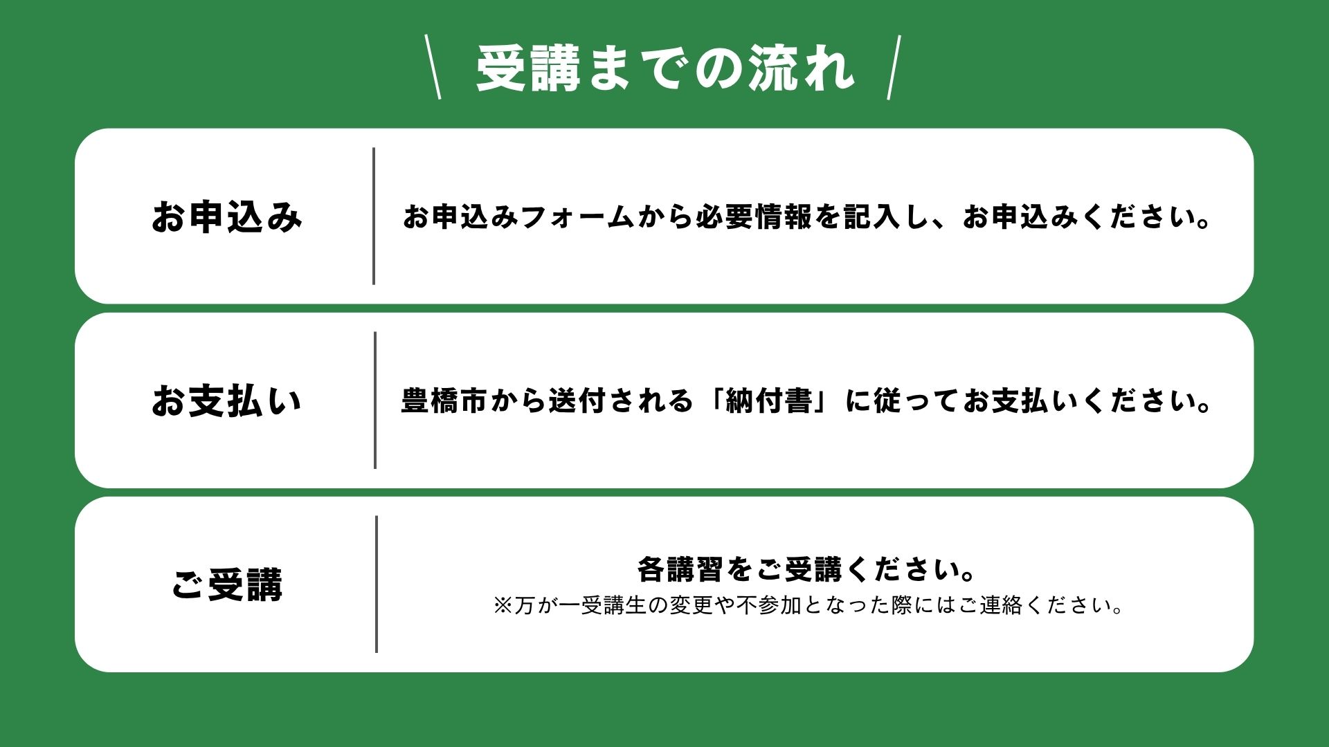 受講までの流れ
