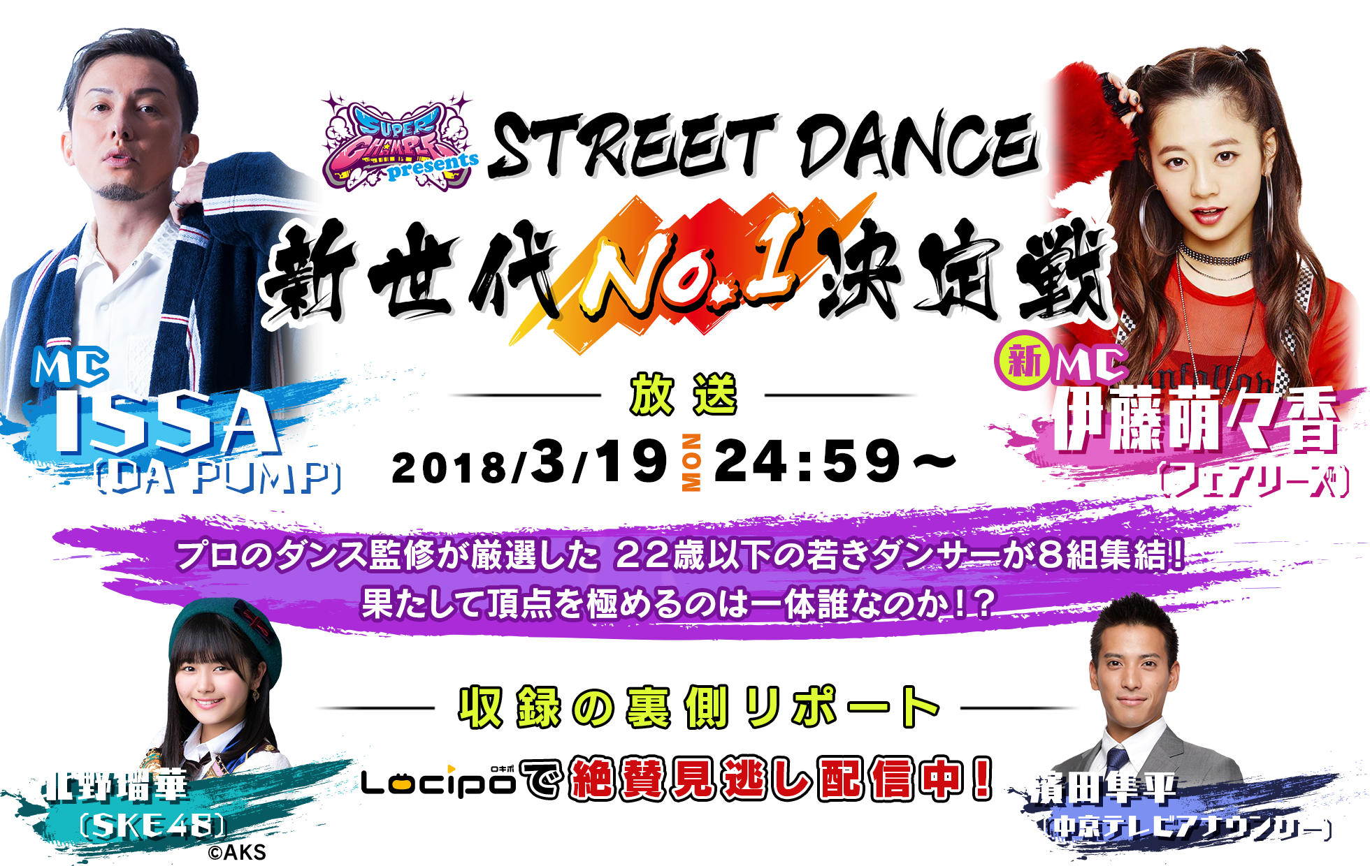 プロのダンス監修が厳選した ２２歳以下の若きダンサーが８組集結！果たして頂点を極めるのは一体誰なのか！？