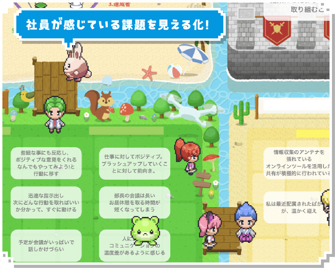 社員が感じている課題を見える化!